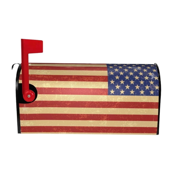 BKBP 4th of July God Bless America Patriotic American Mailbox Covers Magnetic Standard Size 18" X 21", Stars Stripes Mailbox Wraps Post Memorial Day Letter Box Cover for Holiday Garden Yard Decor
