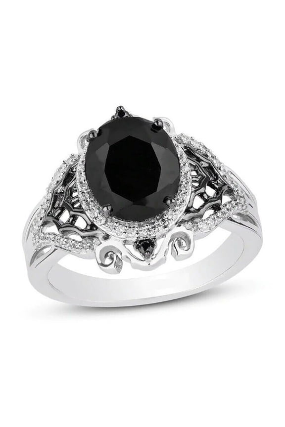 Black Stone Ring Ladies Natural Rings Solitaire 1 Sizes 6~11 Oval Rings Elegant Adjustable Minimalist Thumb Finger Rings Great Gift for Her