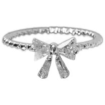 BKBP Bow Ring Women's Light Luxury Opening Adjustable Index Finger Female Small Cold Wind Flash Ring Elegant Adjustable Minimalist Thumb Finger Rings Great Gift for Her