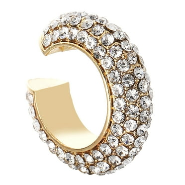 BKBP C Shaped Colorful Diamond Women's Earrings Earrings Pierced Diamond Without Earrings Alloy Earrings C-Shaped Color Female Earrings