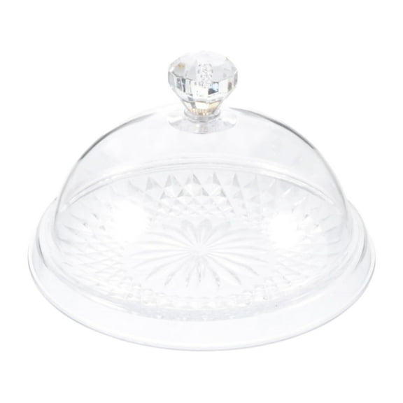 BKBP Cake Stand with Dome Cover Cake Plate with Cover Cake Serving Platter with Lid Food Stand Round Bread Dish Plate Cake Display Stand for Wedding Christmas Party (8.27 x 5.11in)