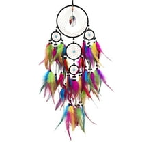 BKBP Colorful Dream Catchers, Handmade Feather Circular Net for Kids Boys Girls Bedroom Wall Hanging Decoration Decor Nursery Wall Art Ornament Craft