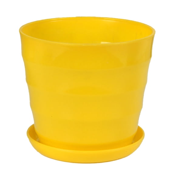 BKBP Colorful Plastic Flower Pots for Succulents, Indoor/Outdoor Decorative Planters with Drainage Holes, Lightweight Garden Containers for Herbs House Plants (2 Size Options)