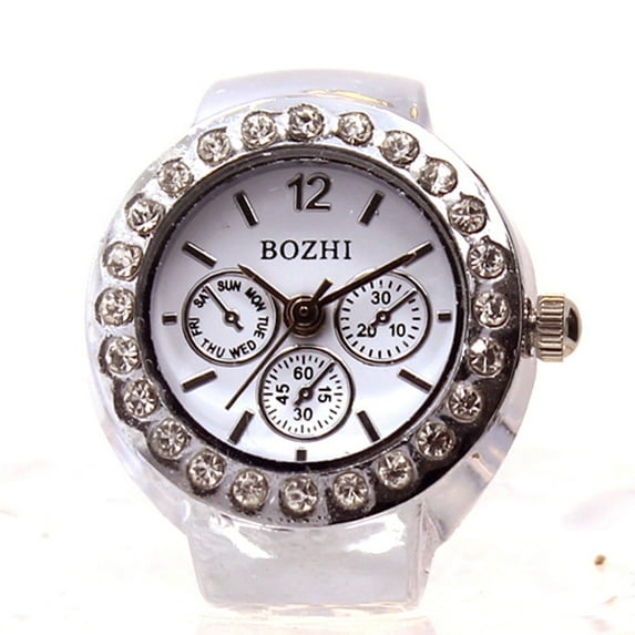 BKBP Couple Ring Watch Ring Dial Finger Watch Quartz Elastic Steel Cool Watch Analog Quartz Creative Women's Watch