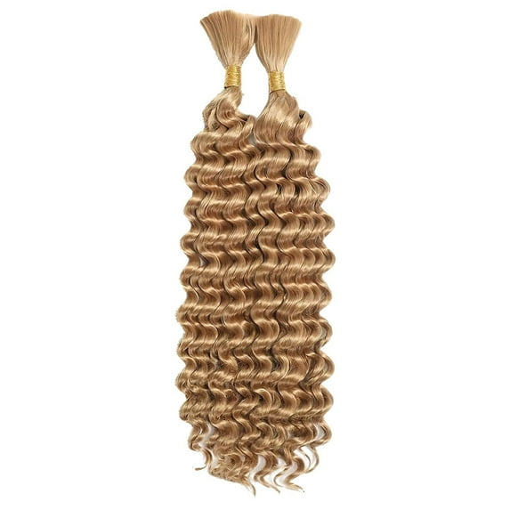 BKBP Deep Wave Bulk Braiding Hair Bundles for Human Braiding Hair No Weft 10g (1 Pack-2 Bundles) Boho Braids Wet and Wavy Synthetic Hair Extensions 18 inch