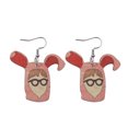 BKBP Easter Earrings a Pair Of Easter Earrings Bunny Earrings Wooden