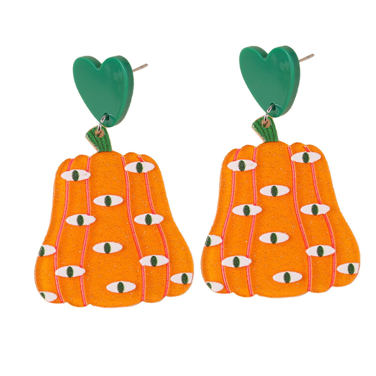 BKBP Halloween Stud Earrings Halloween Series Acrylic Earrings Pumpkin