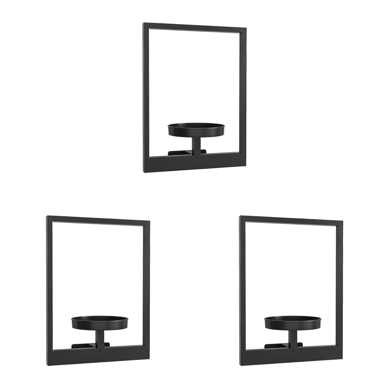 BKBP Picture Frame Wall Plant Holder Window Plant Shelf Wall Hanging Planters for Indoor Plants Plant Hanger Outdoor Wall-Mounted Plant Rack Black Metal Wall Decor (30x40cm, Pot Not Included)