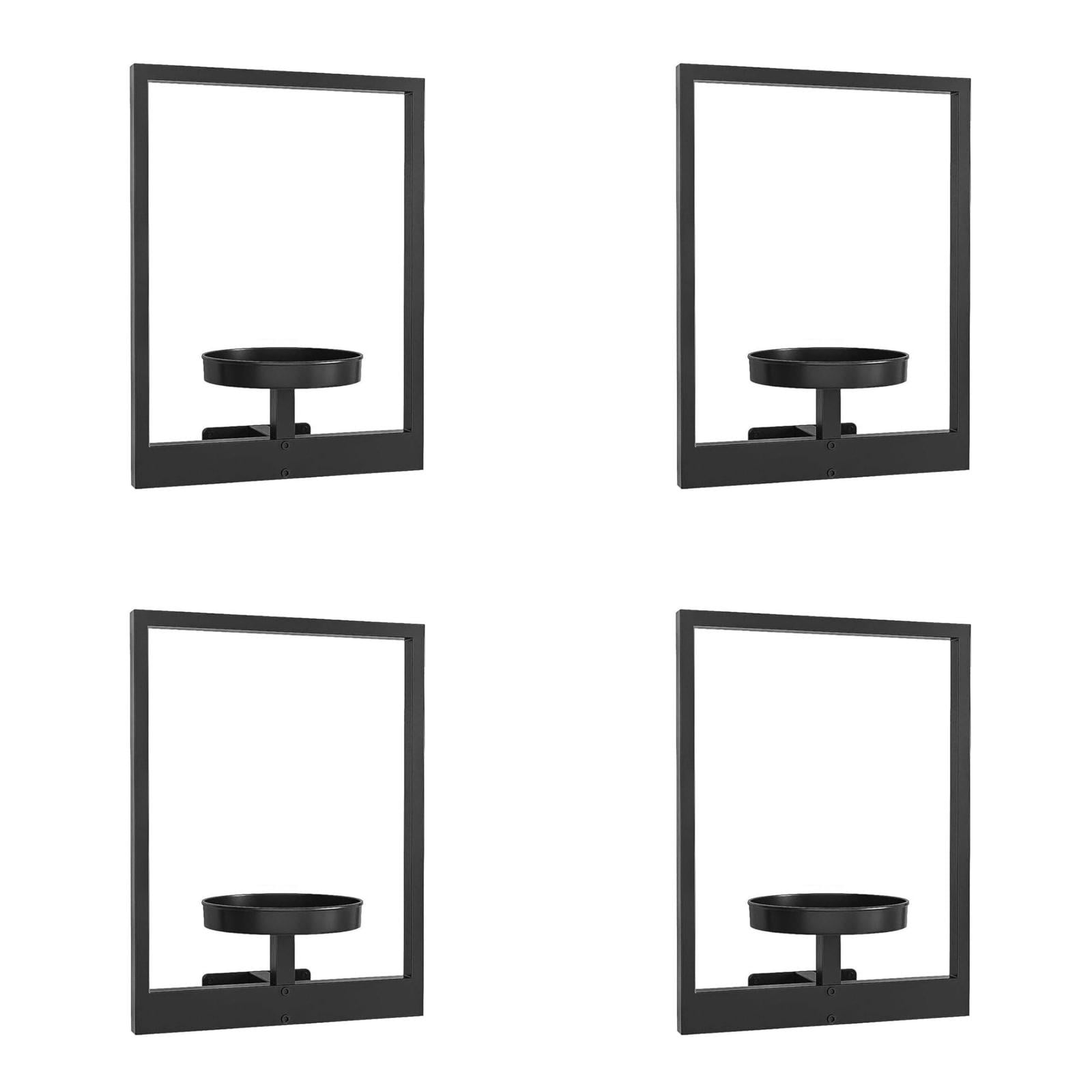 BKBP Picture Frame Wall Plant Holder Window Plant Shelf Wall Hanging Planters for Indoor Plants Plant Hanger Outdoor Wall-Mounted Plant Rack Black Metal Wall Decor (30x40cm, Pot Not Included)