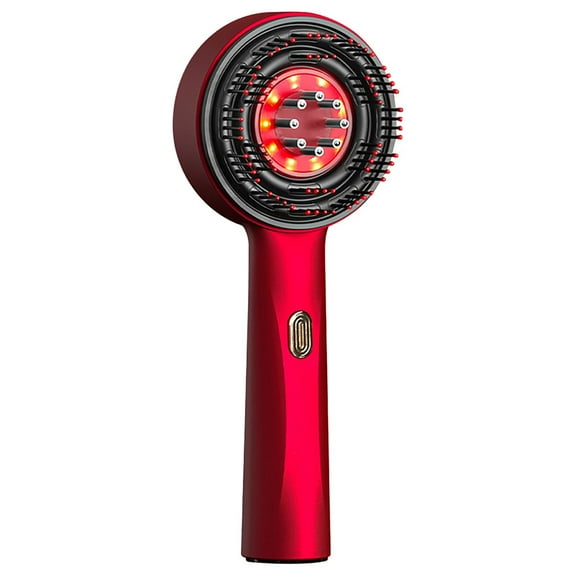 BKBP Red Light Hair Massager Scalp Massaging Brush, Shiatsu Hair Scalp Massager with Ipx7 Waterproof, Cordless Electric Massager for Scalp & Hair, Portable Massager for Head