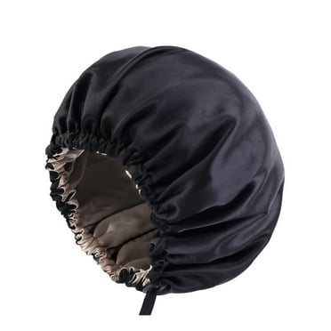 BKBP Satin Bonnet Silk Hair Bonnet for Sleeping Satin Bonnet for Hair Bonnets for Women Double-Layer Adjustable for Natural Hair