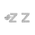 BKBP Simulated Diamond Stud Earrings Fashion Letters Initial Earrings