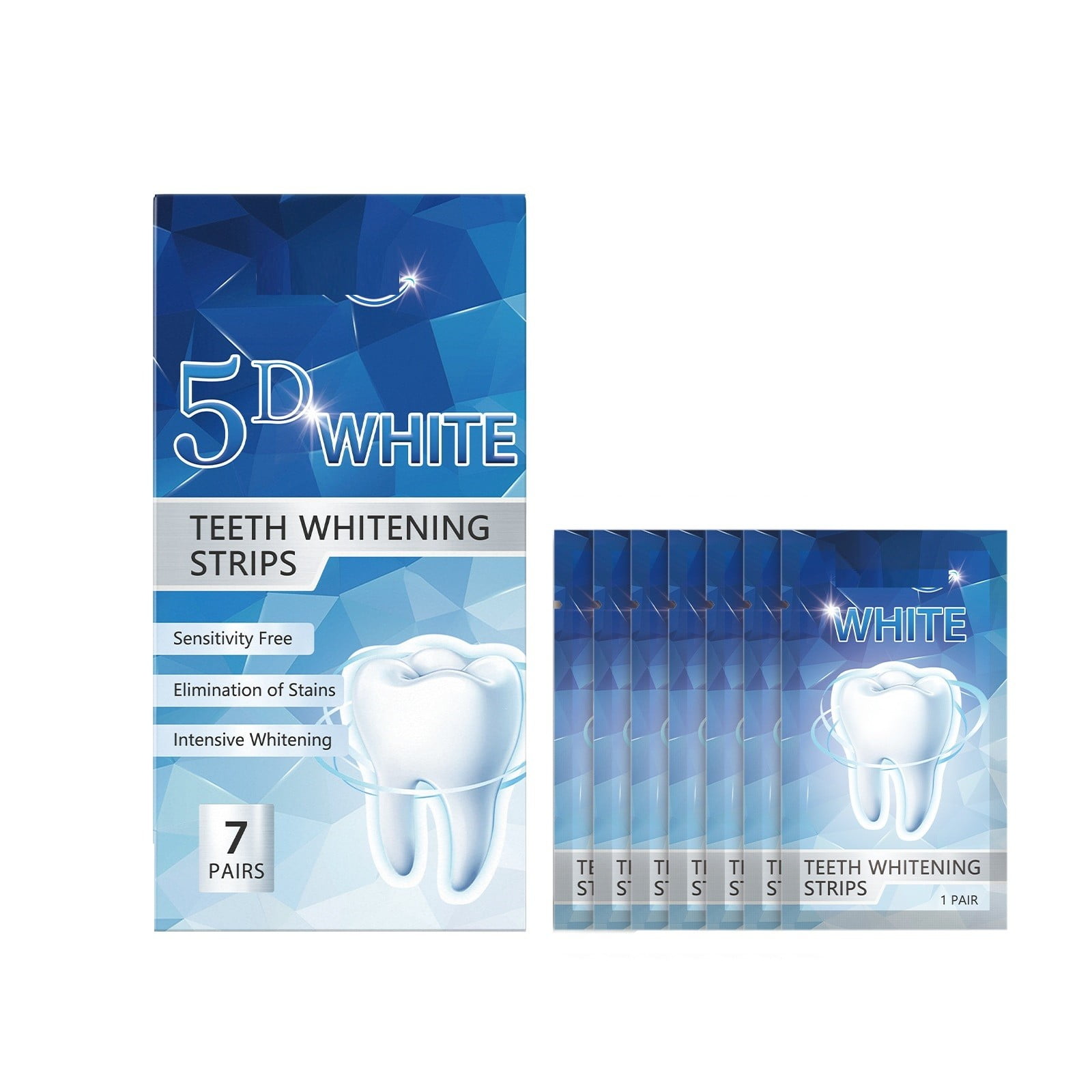 BKBP Teeth Whitening Strips for Sensitive Teeth, 7PCS White Strips