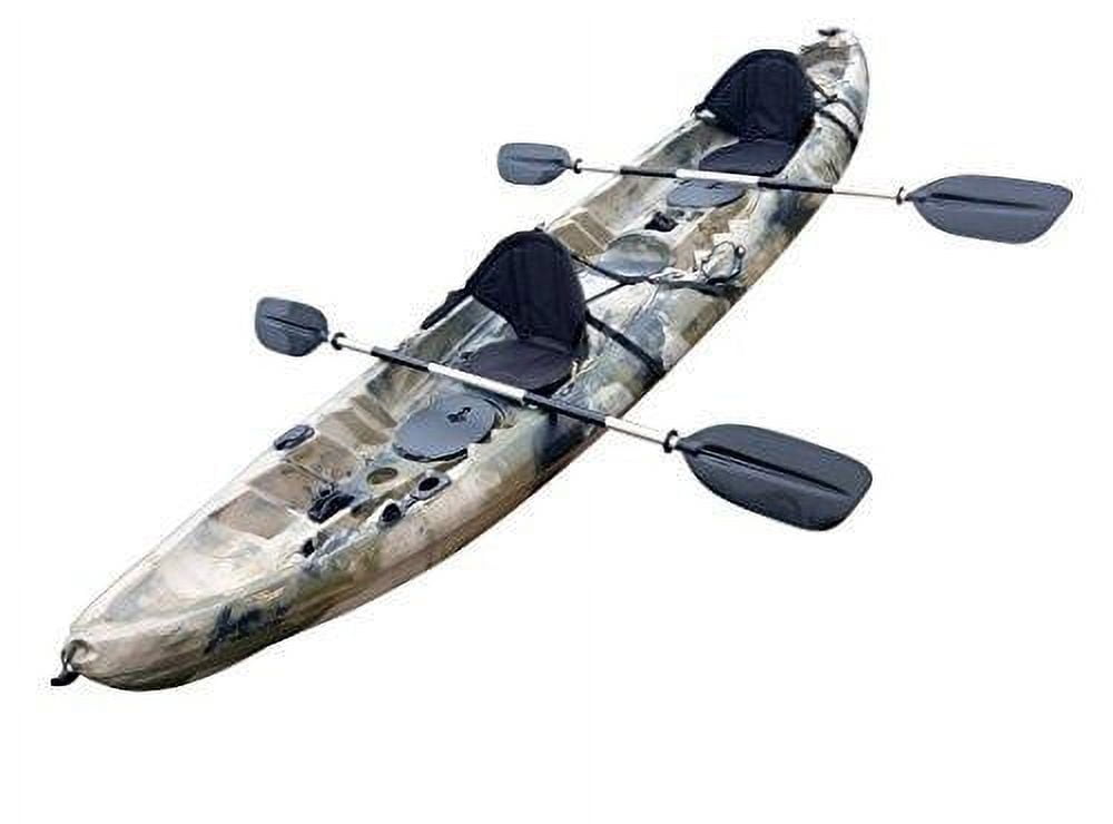 BKC TK219 12.2' Tandem Fishing Kayak W/Soft Padded Seats, Paddles,6 Rod Holders Included 2-3 Person Angler Kayak BKC TK219 12.2' Tandem Fishing Kayak W/Soft Padded Seats, Paddles,6 Rod Holders Included 2-3 Person Angler Kayak