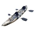 thumbnail image 1 of BKC TK219 12.2' Tandem Fishing Kayak W/Soft Padded Seats, Paddles,6 Rod Holders Included 2-3 Person Angler Kayak, 1 of 9