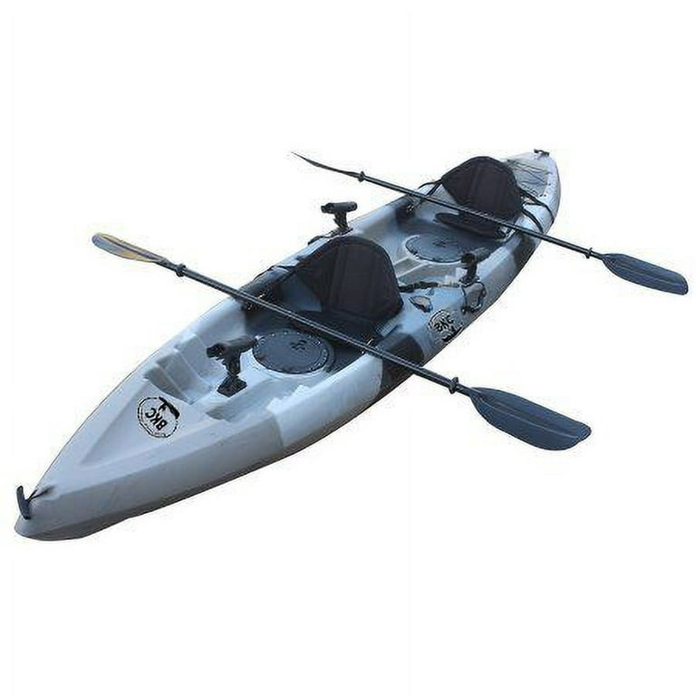 BKC UH-TK181 12.5 foot Sit On Top Tandem Fishing Kayak with Paddles and  Seats 