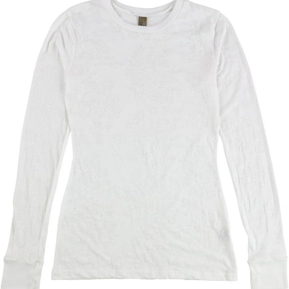 BKE Womens Doodle Basic T-Shirt, White, Large