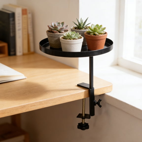 BKER 1 Pcs Window Sill Shelf 6''W x 9.3''H Adjustable Window Shelf Windowsill Clamp Tray for Indoor Metal Windowsill Extension Tray Planter Floating Shelves for Indoor Outdoor