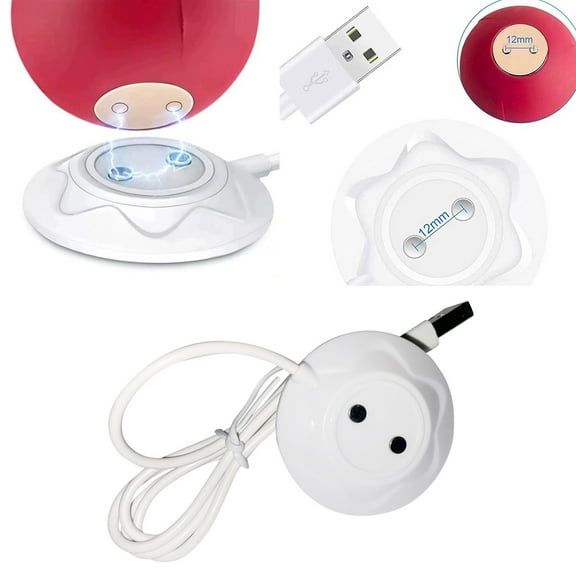 BKER 1Pcs USB Base Type Charging Plastic Charging Home Charging With Base (White)