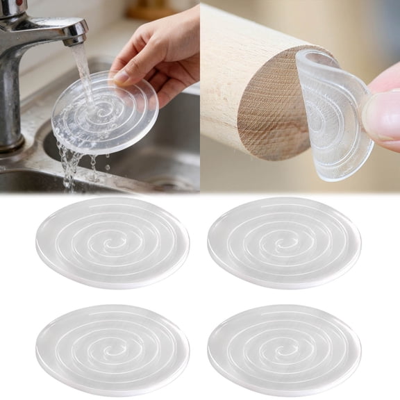 BKER 4pcs AntiSlip Cutting Board Feet Pads 4cm/1.57 Inch Larger & Thicker Self Silicone Cutting Board Legs Reusable & Washable Pads For Trays Counter
