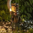 thumbnail image 1 of BKER 5.7" Tall Solar Torch Tiki Garden Statue, Resin Large Tiki Decor Figurine with Solar Lights, Hawaiian Tiki Man, Outdoor Patio Yard Lawn Bar Party Beach Pool Pond Decoration, 1 of 5