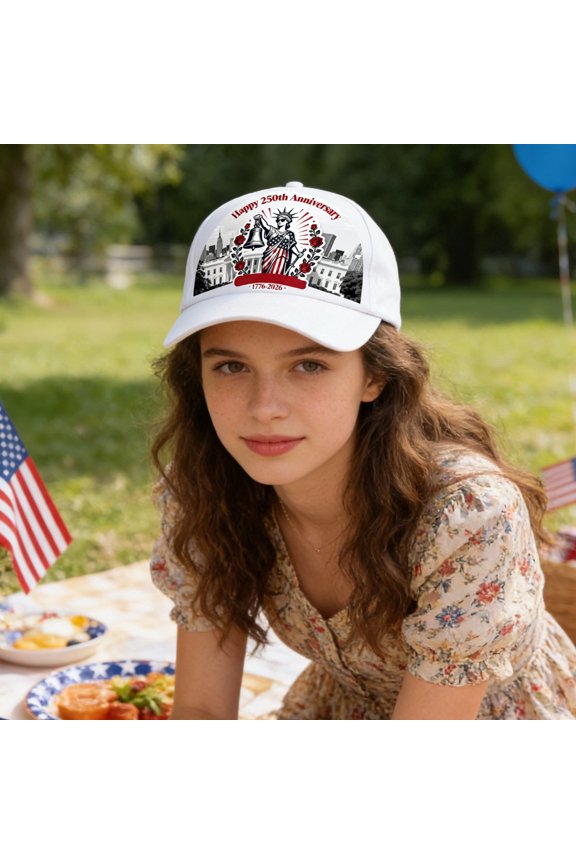 American 250 Years Anniversary Printed 3D Hat, Patriotic American 250th Cap with Name, 1776–2026 Cap
