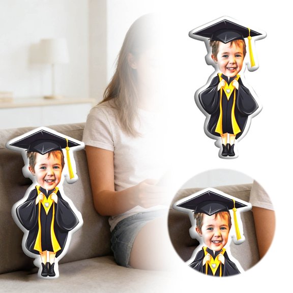 BKER Custom Photo Graduation Keepsake With Your Picture Unique Shape Doll Memorial