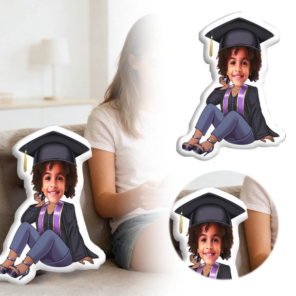 BKER Custom Photo Graduation Keepsake With Your Picture Unique Shape Doll Memory Support