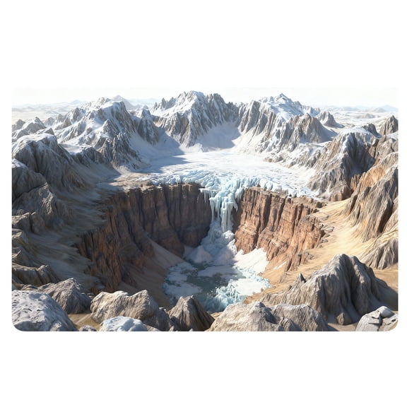 BKER Geometric Sqaure Pattern 3D Vortex Visual Illusion Area Rug Modern Time Moutain,Sea Playroom Bedroom Floor Carpet Rectangular Rugs Mat,24'x15.7'