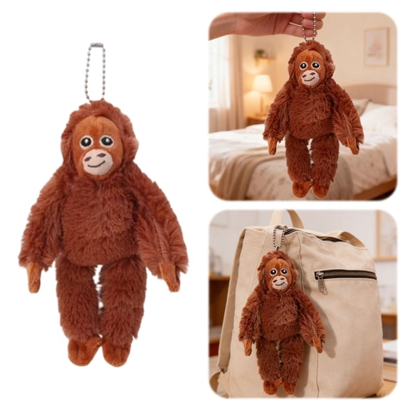 BKER Long Legged Monkey Hanging Ornament Handmade Animal For Home Rearview