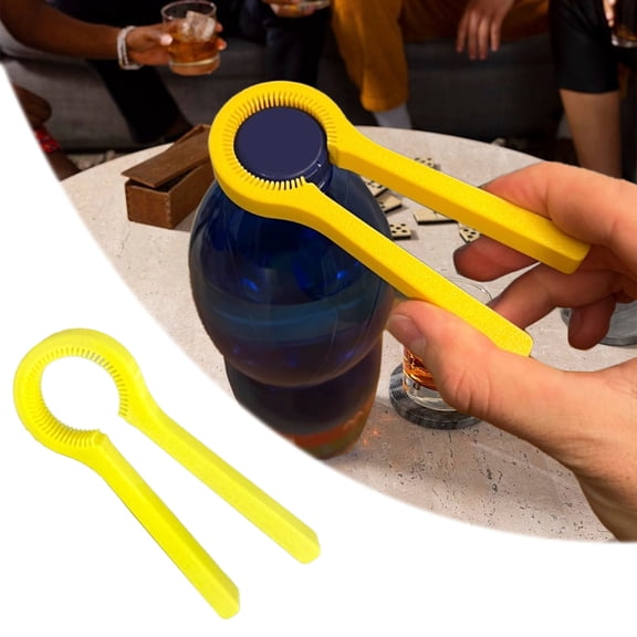 BKER Retractable 2.94cm Round Bottle Cap Opener,Tool For Easy Opening Plastic Cap Remover Universal Design For Bottles And Cans Effortless Grip And Lightweight