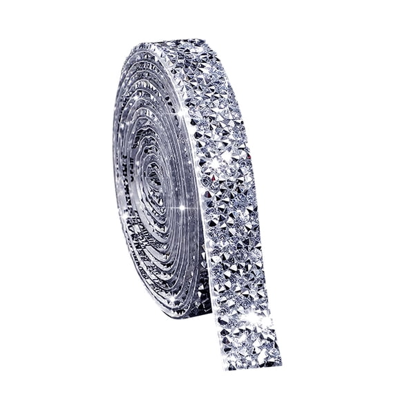 BKER Self-Adhesive Rhinestone Ribbon Resin Diamond Ribbon Glitter Rhinestone Sticker Roll DIY