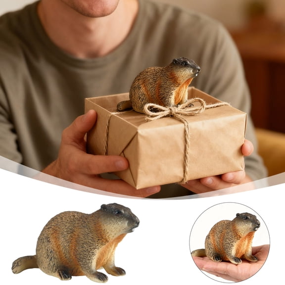 BKER Stuffed Animal Groundhog Statue Garden Animal For Home