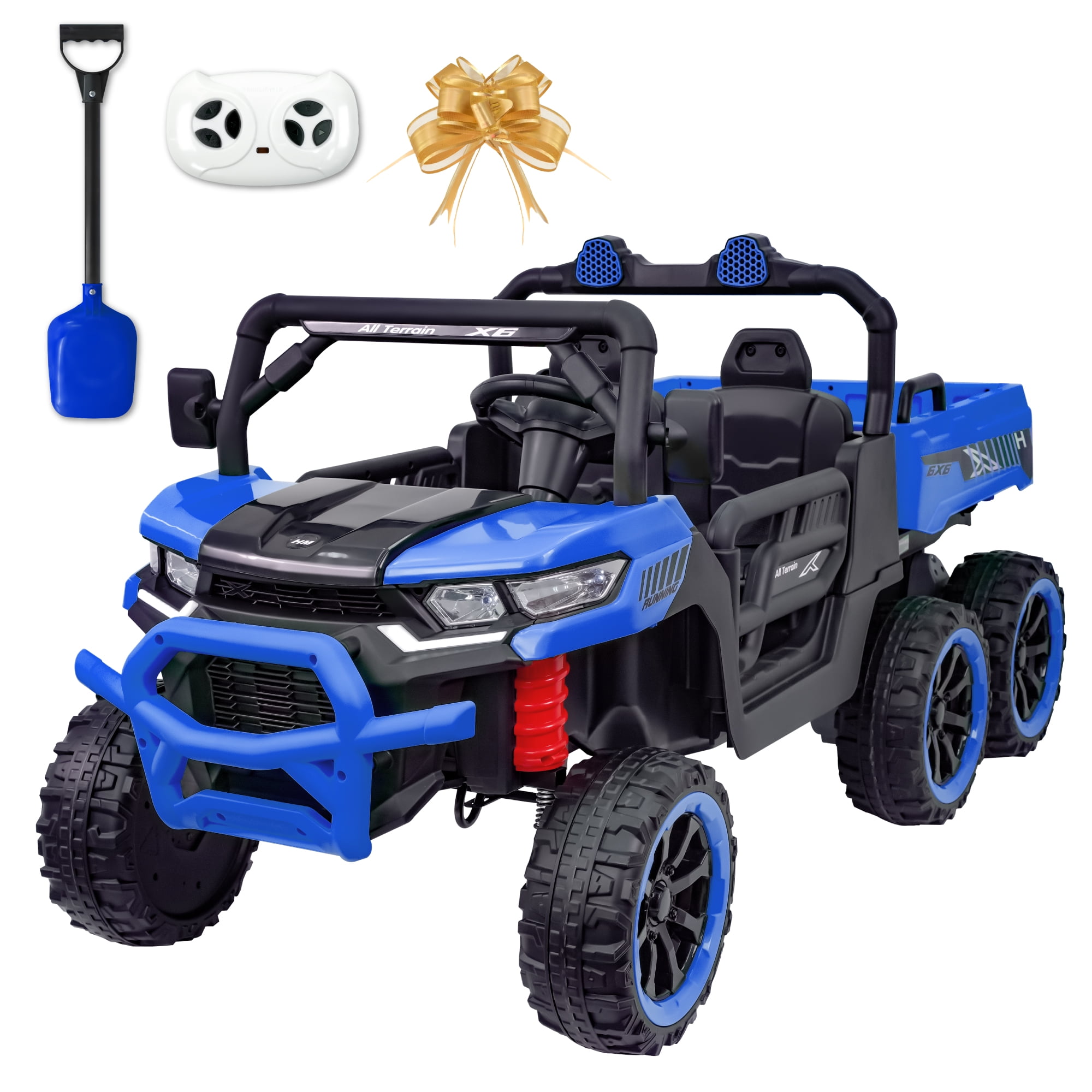 Blue 24-Volt 2-Seater Ride-On UTV with Dump Bed