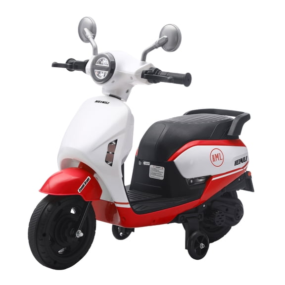 BKIRNP Kids Electric Motorcycles for Toddlers Age 1-3,6V Ride on Motorcycles,Ride on Toys with Music,LED Light,Training Wheels,2 MPH Kids Electric Motorcycle for Indoor & Outdoor Use,Red