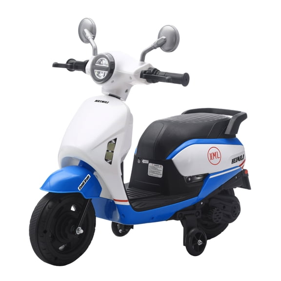 BKIRNP Kids Electric Motorcycles for Toddlers Age 1-3,6V Ride on Motorcycles,Ride on Toys with Music,LED Light,Training Wheels,2 MPH Kids Electric Motorcycle for Indoor & Outdoor Use,Blue
