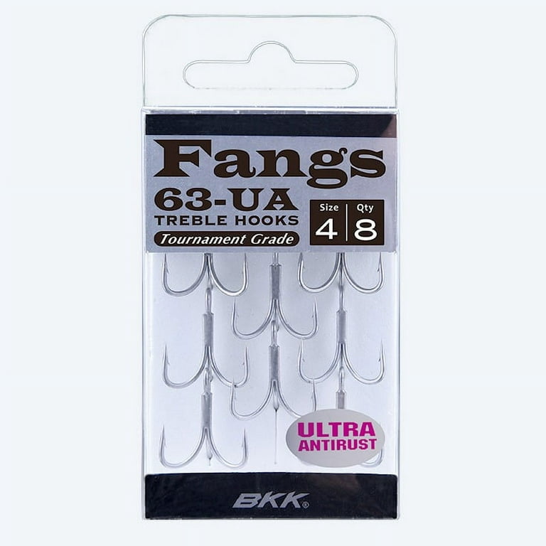 BKK Hooks Fangs-63 UA Treble Hook Size 1/0 6 Pack