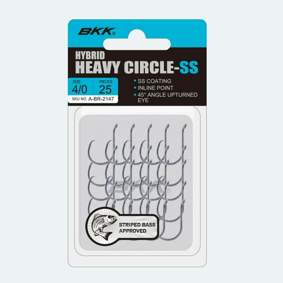 BKK Hooks Hybrid Heavy Circle-SS (B-25) Size 7/0# 25 Pack