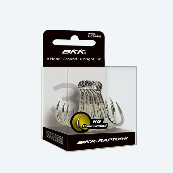 BKK Hooks Raptor-X Treble Hook Size 1/0# 6 Pack