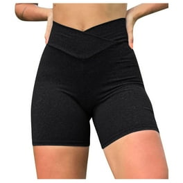 Abcnature High Waisted Biker Shorts for Women Workout Running Yoga Shorts with Pockets Black XXL Walmart