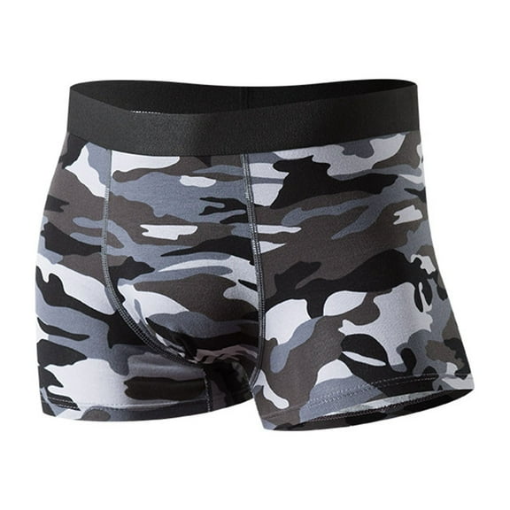 BKQCNKM Boxers for Men Mens Boxer Briefs Mens Underwear Underpants Cotton Breathable Underwear Briefs Men Mens Boxers Gray Xxl