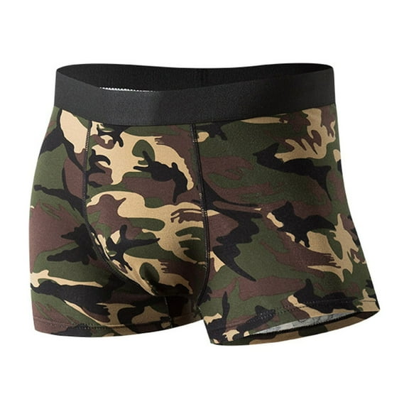 BKQCNKM Boxers for Men Mens Boxer Briefs Mens Underwear Underpants Cotton Breathable Underwear Briefs Men Mens Boxers Army Green L