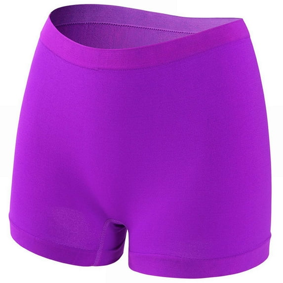 BKQCNKM Boy Shorts Underwear for Women Tummy Control Underwear for Women High Waisted Underwear for Women Boyshorts Underwear Full Coverage Soft Stretch Shorts Boxers for Women Purple 3XL