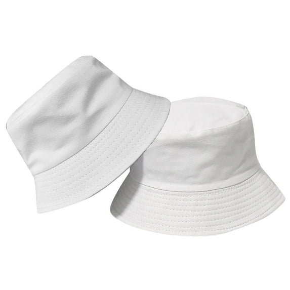 BKQCNKM Bucket Hat, Sun Hat, Cotton Hats for Women, Gifts for Her, White M