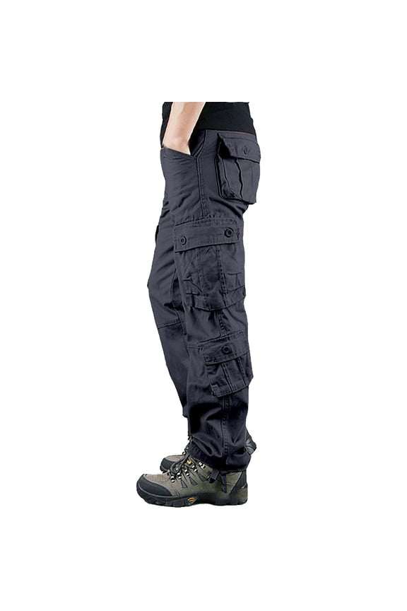 Cargo Pants For Men Sweatpants For Men Multi Pocket Cargo Pants Men'sCasual Pants Outdoor Wear Plus Size Loose Straight Leg 8 Bag Pants Hiking Pants Men Navy 28