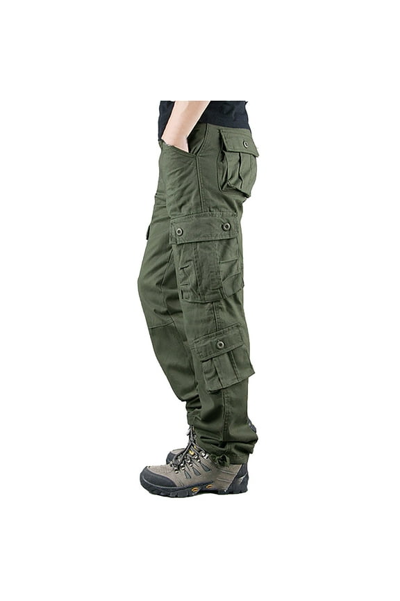 Cargo Pants For Men Sweatpants For Men Multi Pocket Cargo Pants Men'sCasual Pants Outdoor Wear Plus Size Loose Straight Leg 8 Bag Pants Hiking Pants Men Green 29