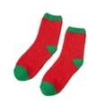thumbnail image 1 of BKQCNKM Christmas Stocking Christmas Stockings Super Cute Warm Plush Soft Print Women'S Christmas Ear Socks Socks Winter Socks Stocking Stuffers For Adults Red One Size, 1 of 4