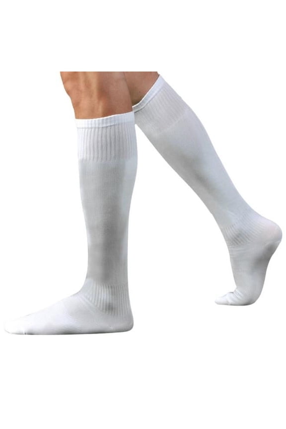Compression Socks Men Mens Compression Socks Compression Socks Thigh High Socks Football Soccer High Knee Over Baseball Sport Socks Men Sock Long Socks Compression Stockings, White One Size