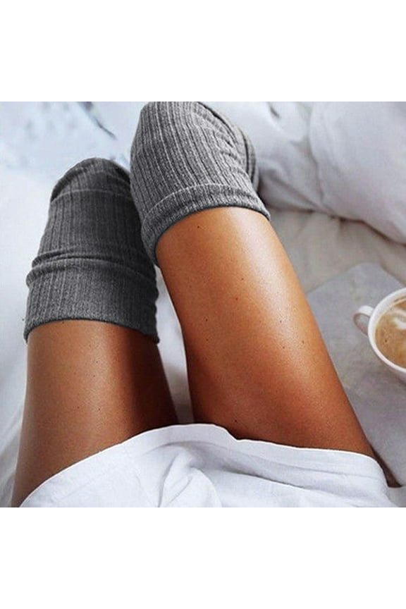 Compression Socks for Women Knee High Socks for Women the High Girls Thigh Knee Warm Ladies Stockings Socks Long Over Cotton Socks Compression Socks for Women Plus Size, Dark Gray One Size