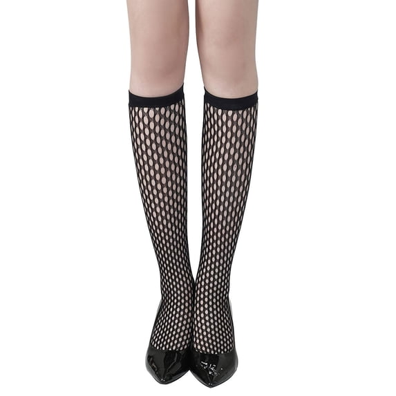 BKQCNKM Compression Socks for Women Knee High Socks for Women Womens Black Socks Lace Hollow Out Mesh Socks Compression Socks for Women Plus Size, G One Size